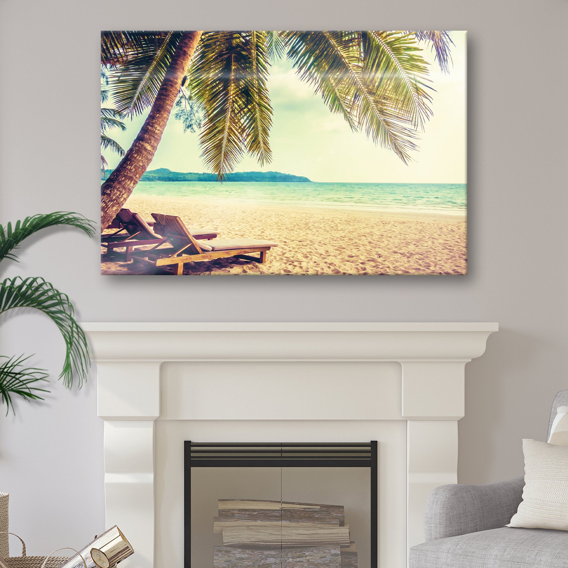 Tropical Beach Sunrise Canvas Wall Art - Image by Tailored Canvases