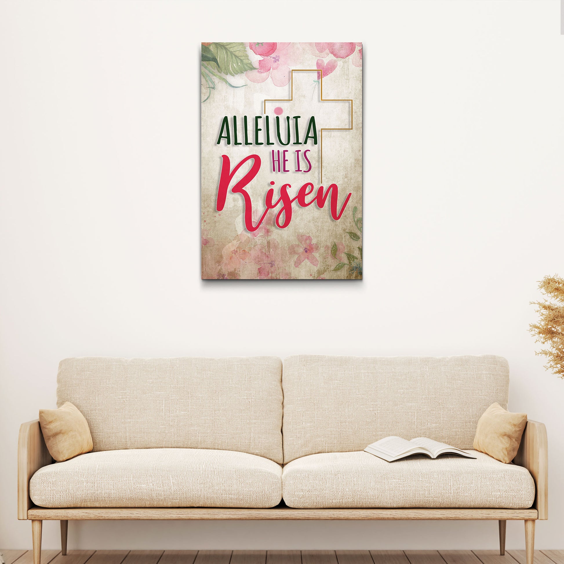 Alleluia, He Is Risen Easter Sign - Image by Tailored Canvases
