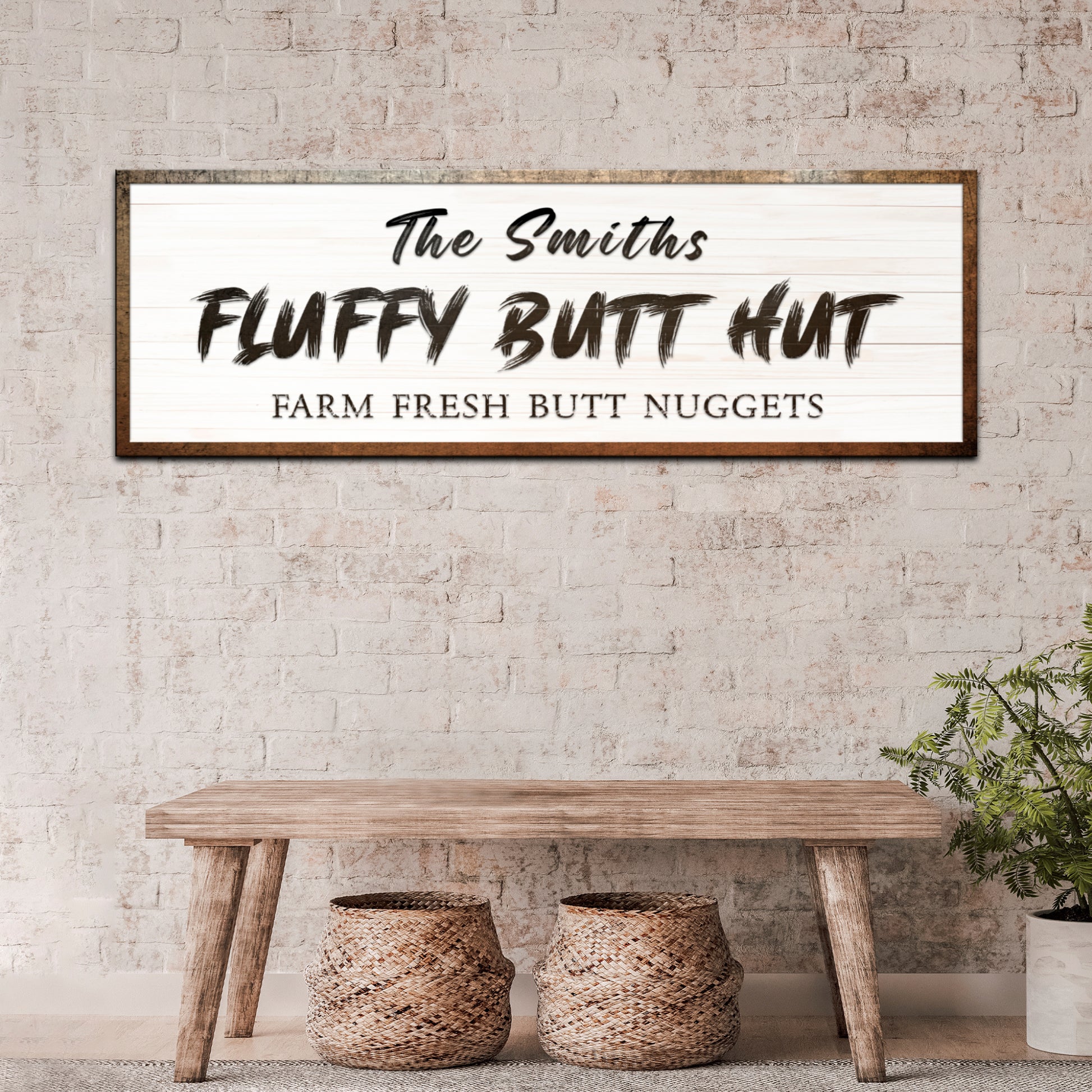 Fluffy Butt Hutt Sign Style 2 - Image by Tailored Canvases