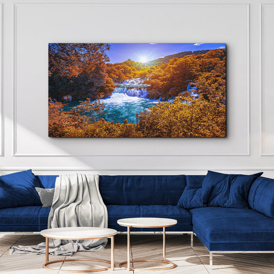 National Park In Autumn Canvas Wall Art Style 2 - Image by Tailored Canvases
