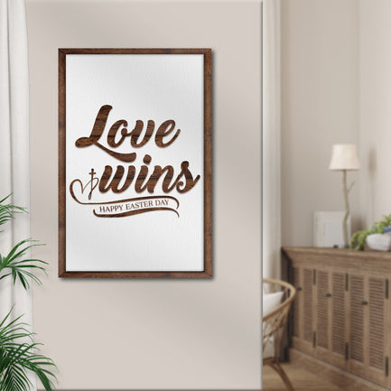 Easter Love Wins Sign - Image by Tailored Canvases