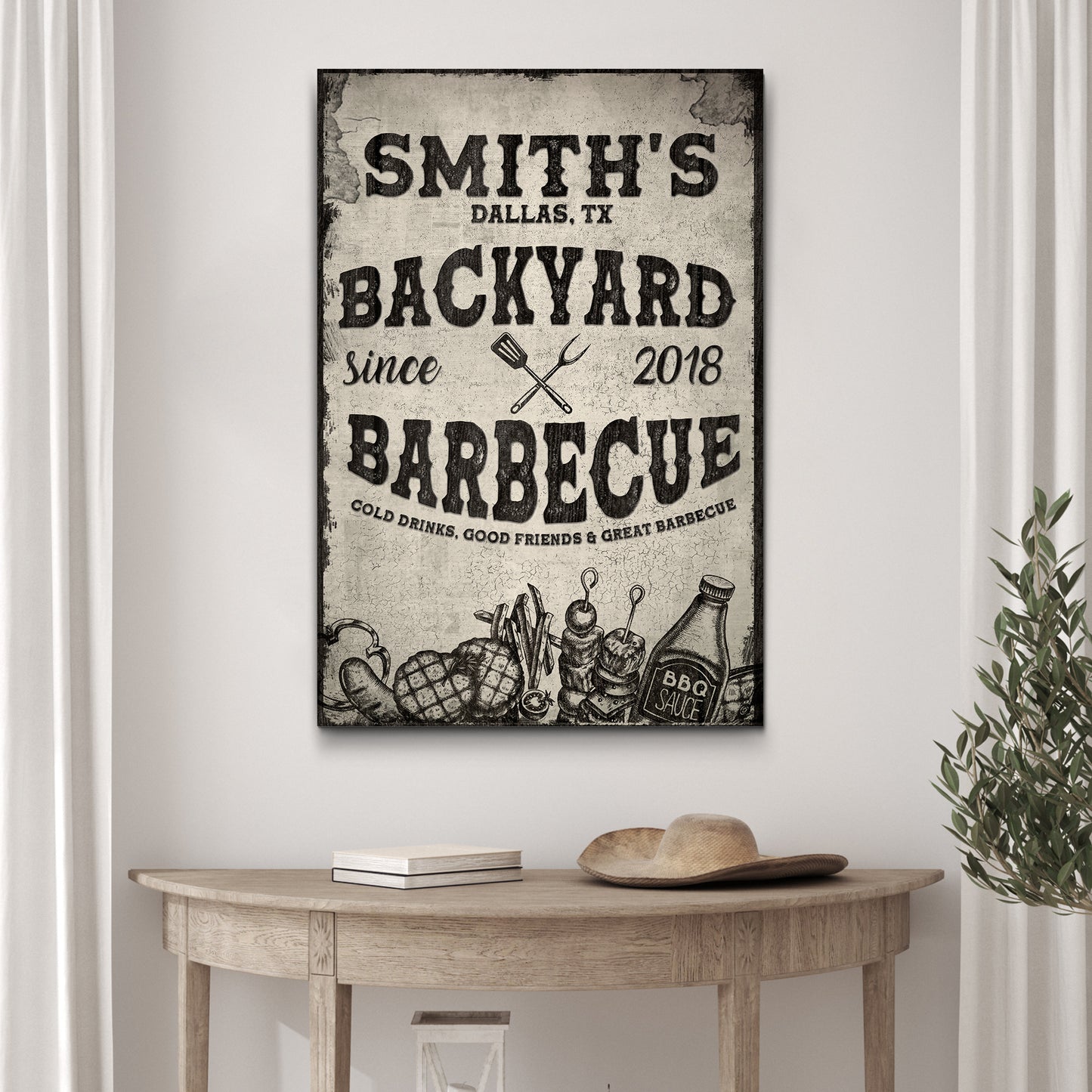 Backyard Barbeque Sign II Style 2 - Image by Tailored Canvases