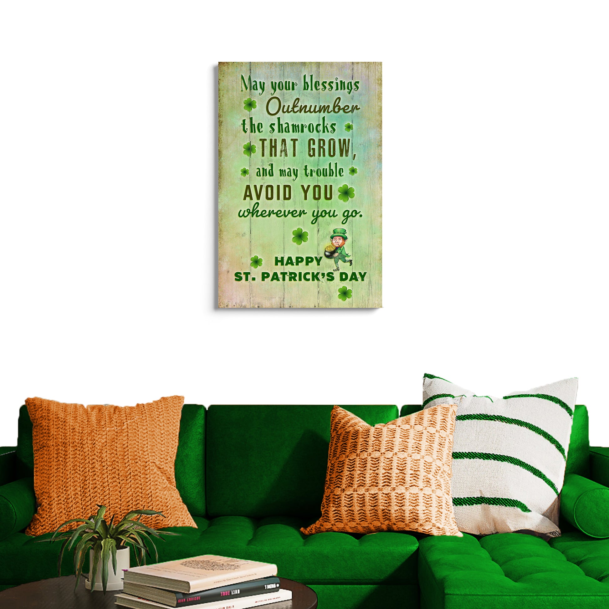 St. Patrick's Day Blessings Sign - Image by Tailored Canvases