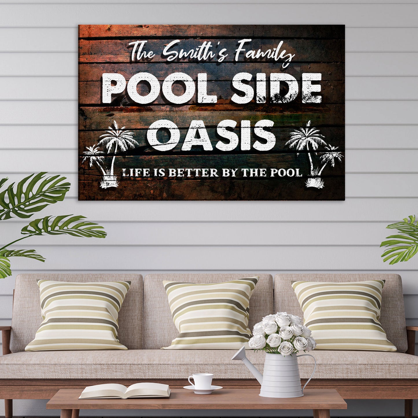 Poolside Oasis Sign Style 2 - Image by Tailored Canvases