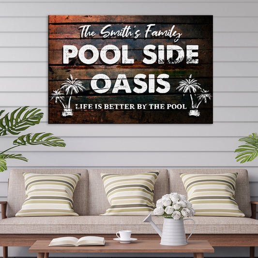 Poolside Oasis Sign Style 2 - Image by Tailored Canvases