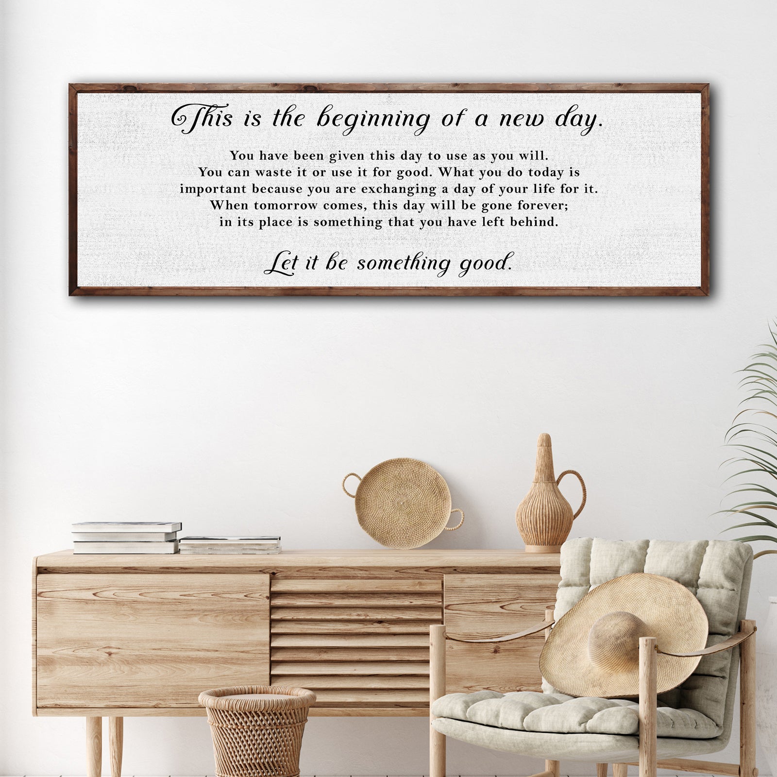 Beginning of a new day Sign - Image by Tailored Canvases