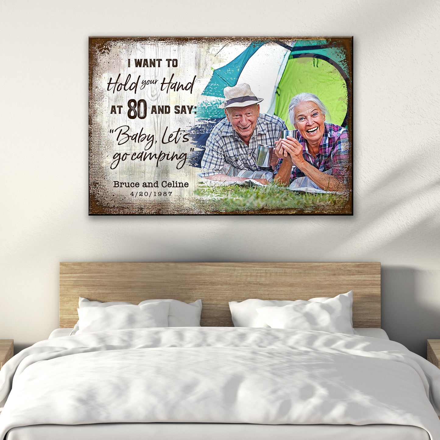 Baby Let's Go Camping Sign Style 2 - Image by Tailored Canvases