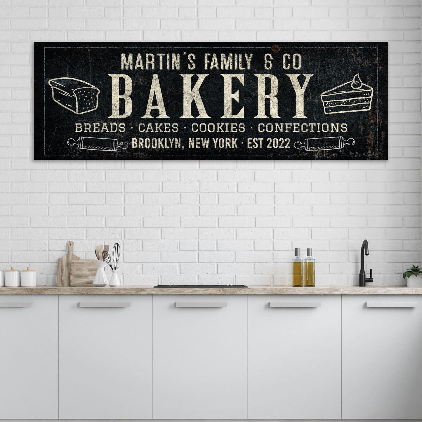 Breads, Cakes, Cookies, Confections Bakery Sign Style 2 - Image by Tailored Canvases