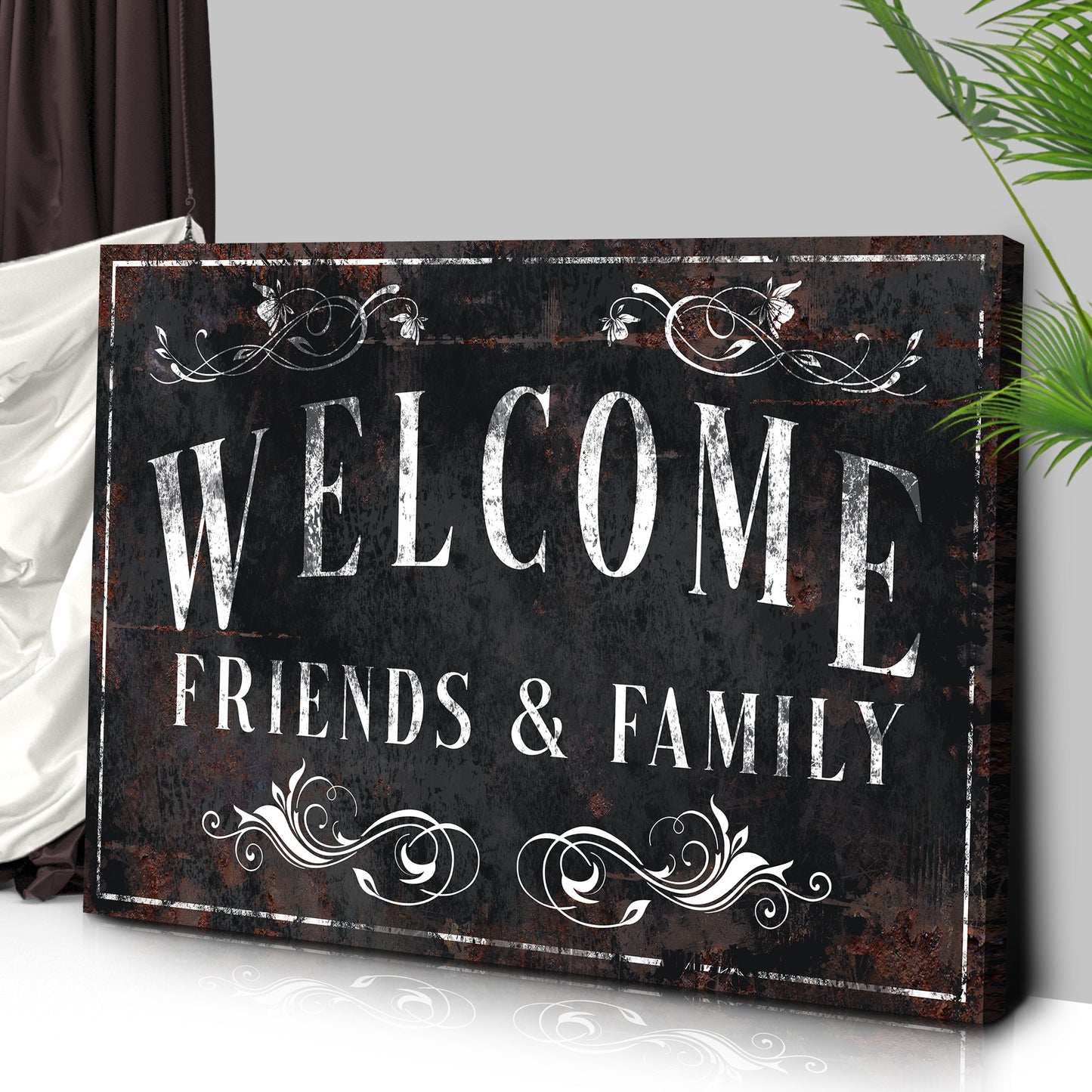 Welcome Friends & Family Sign III Style 2 - Image by Tailored Canvases