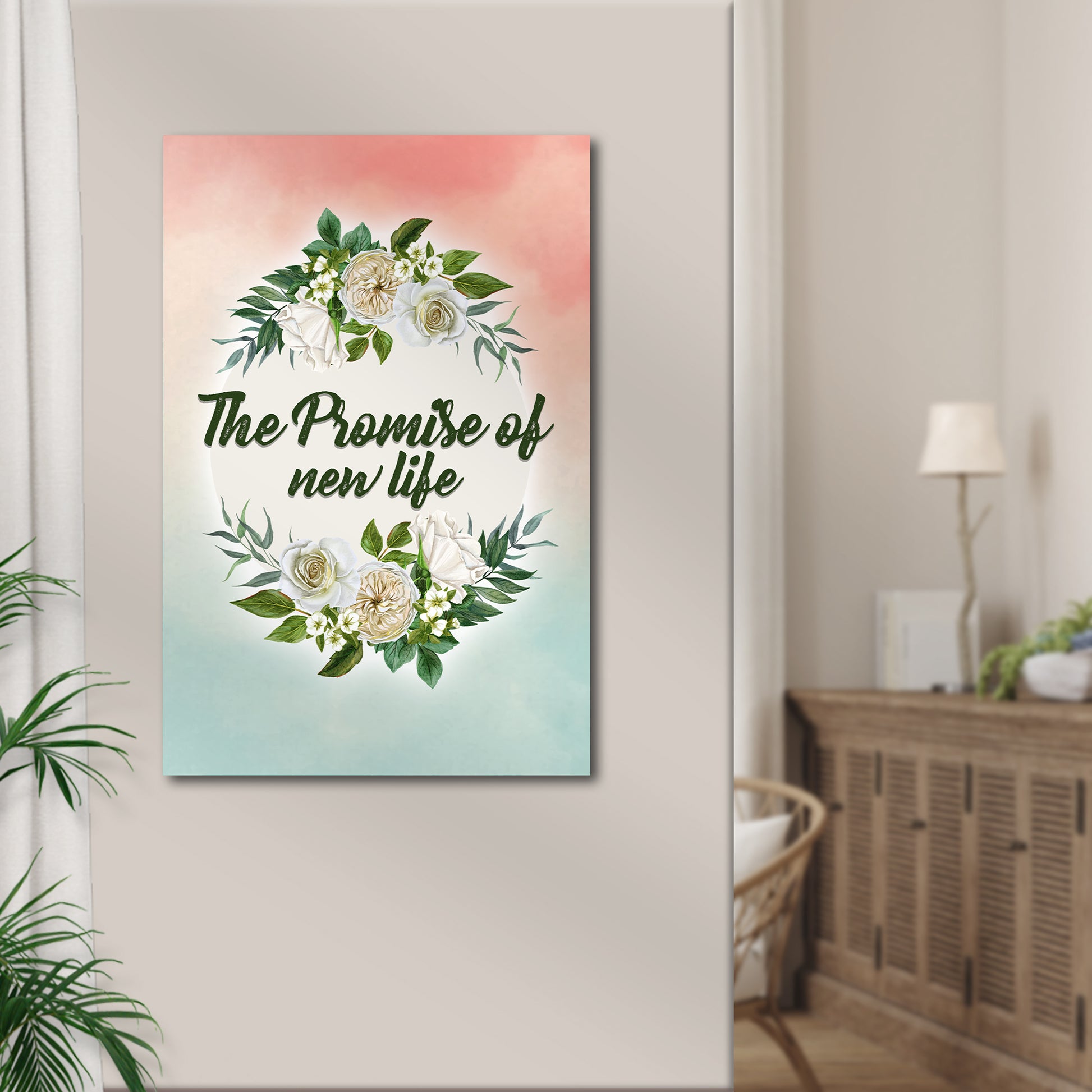 The Promise of New Life Sign Style 1 - Image by Tailored Canvases