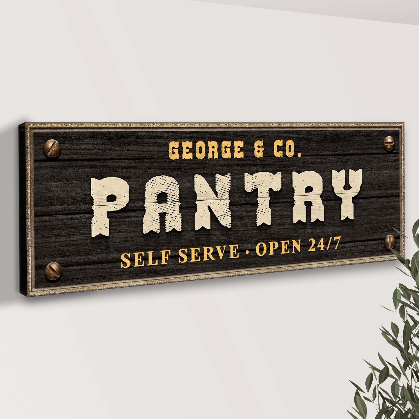 Self Serve Pantry Sign | Customizable Canvas Style 2 - Image by Tailored Canvases