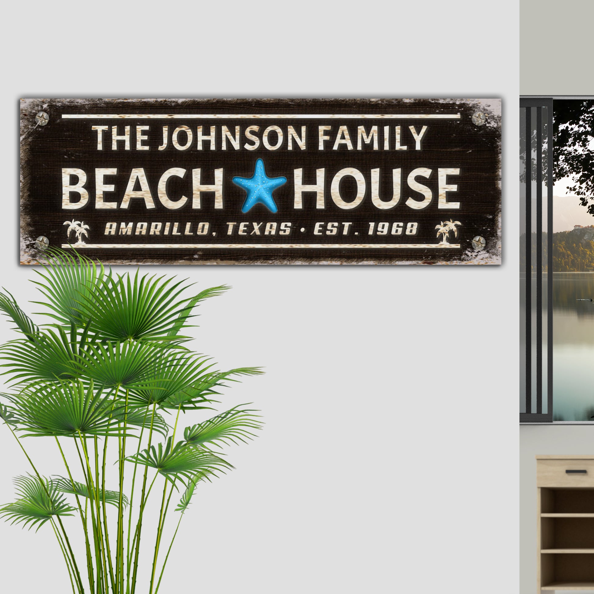 Family Beach House Sign III Style 2 - Image by Tailored Canvases