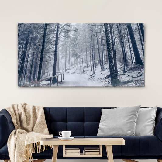 Spruce Forest Snowfall Canvas Wall Art Style 2 - Image by Tailored Canvases