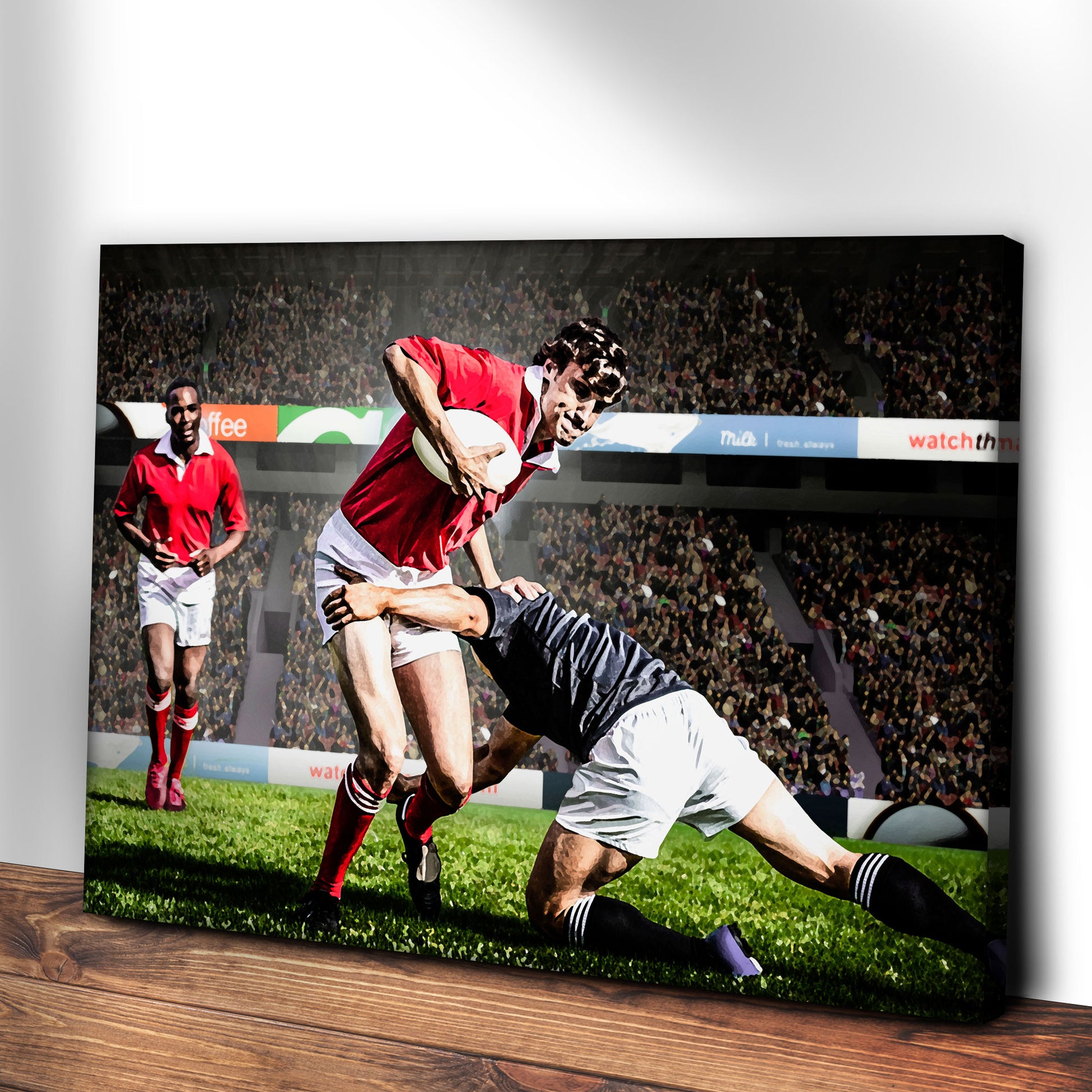 Rugby Match Canvas Wall Art Style 2 - Image by Tailored Canvases