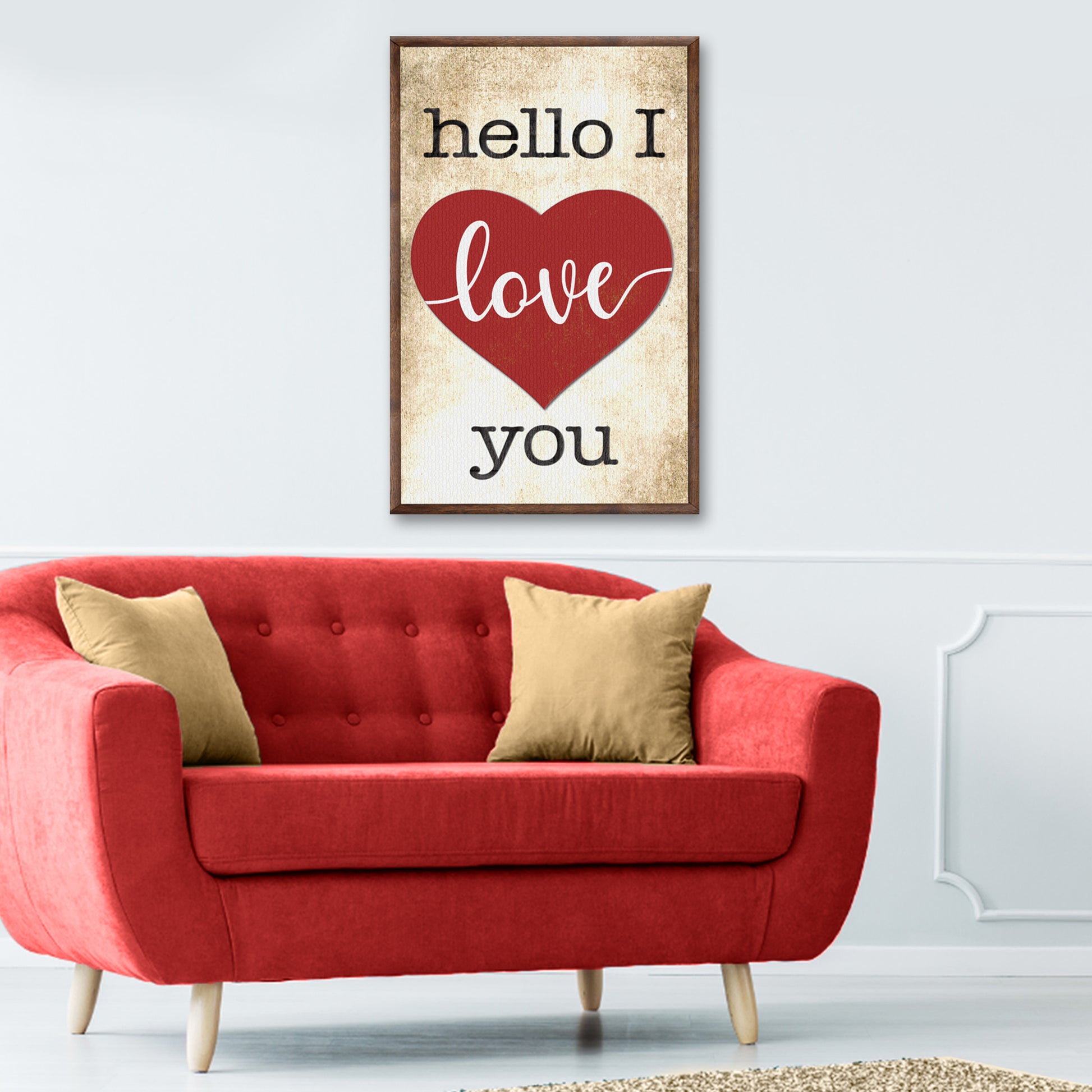 Valentine Hello I Love You Sign - Image by Tailored Canvases