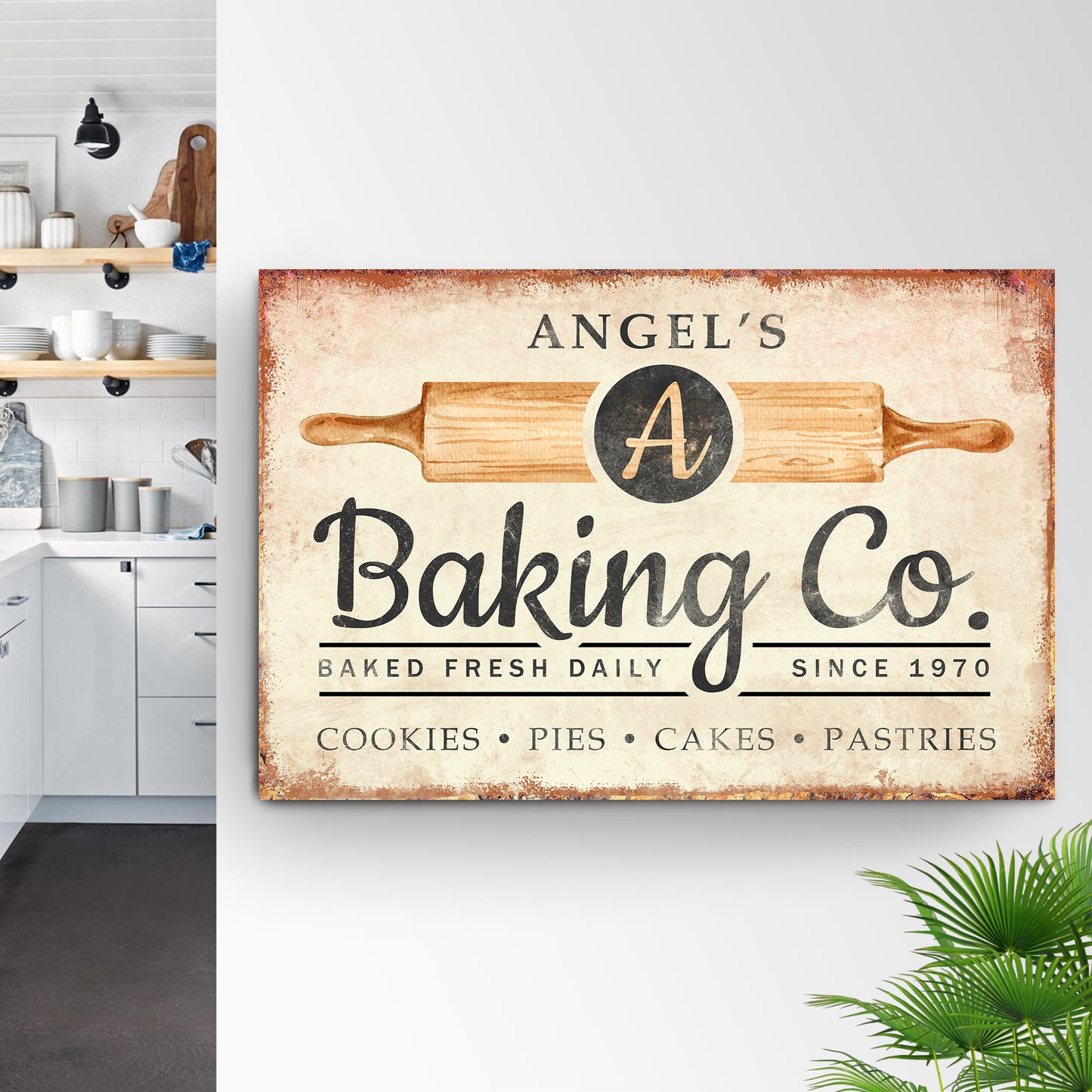 Custom Baking Co Sign IV | Customizable Canvas Style 1 - Image by Tailored Canvases