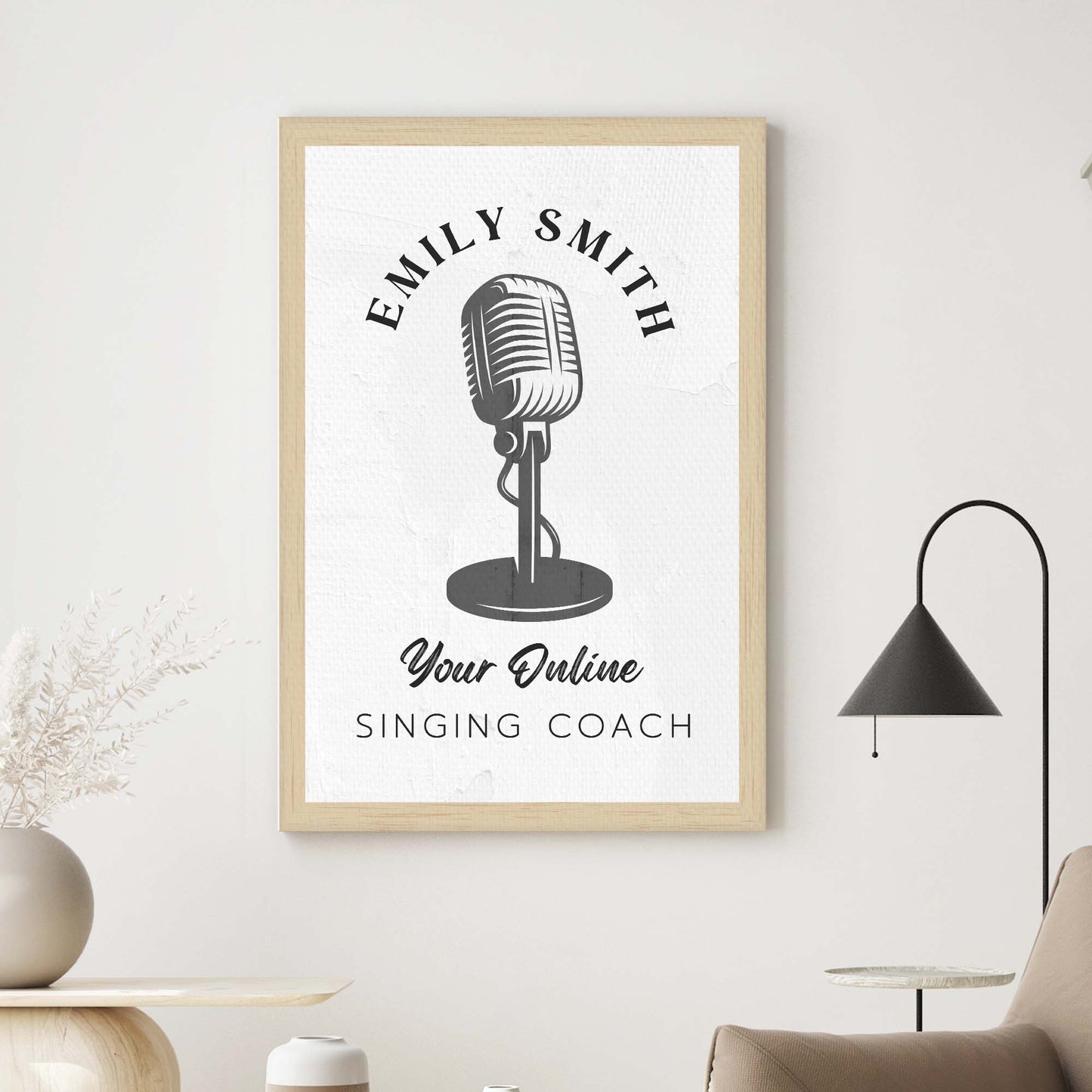 Custom Singing Coach Sign | Customizable Canvas Style 1 - Image by Tailored Canvases