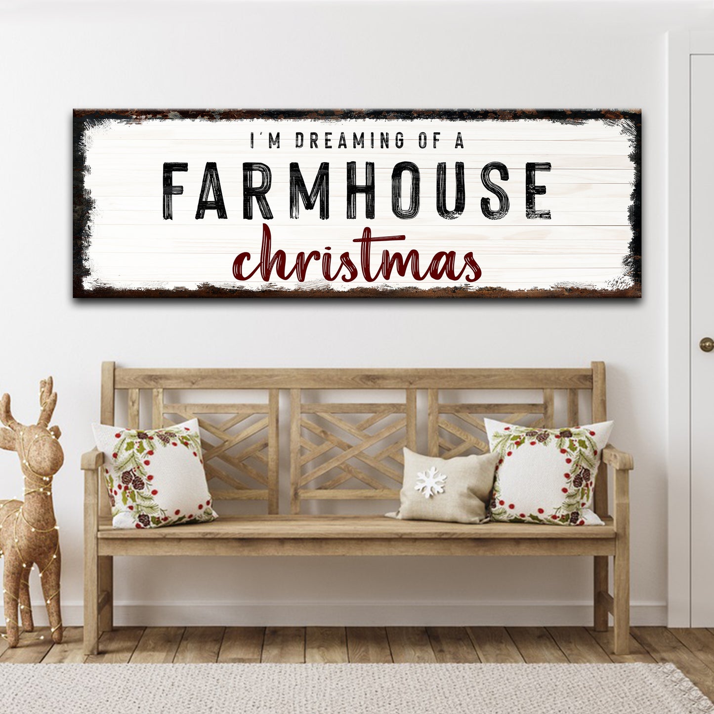 Farmhouse Christmas Sign Style 2 - Image by Tailored Canvases