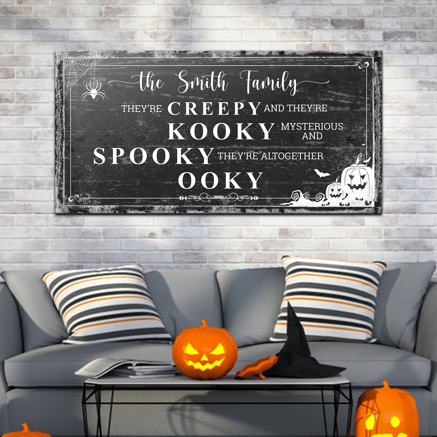 Family Halloween Sign Style 2 - Image by Tailored Canvases