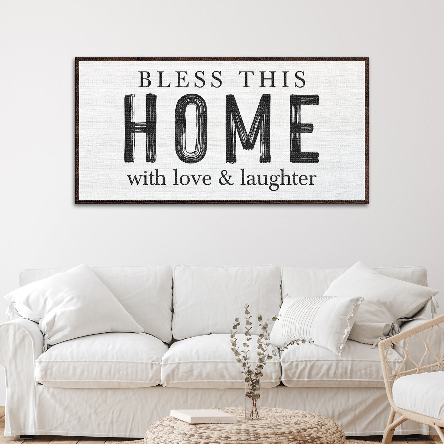 Bless This Home With Love And Laughter Sign III - Image by Tailored Canvases