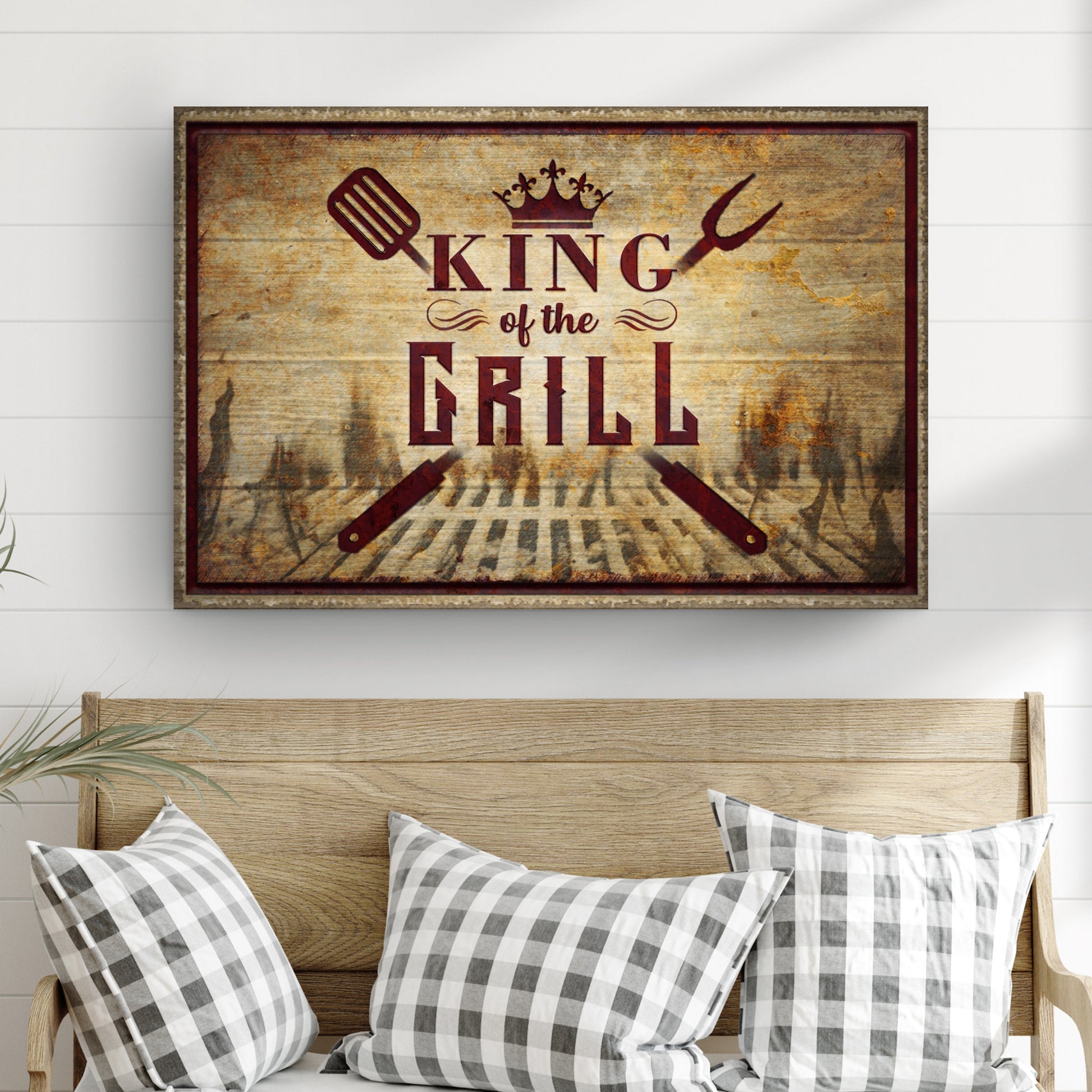 King Of The Grill Sign II Style 2 - Image by Tailored Canvases