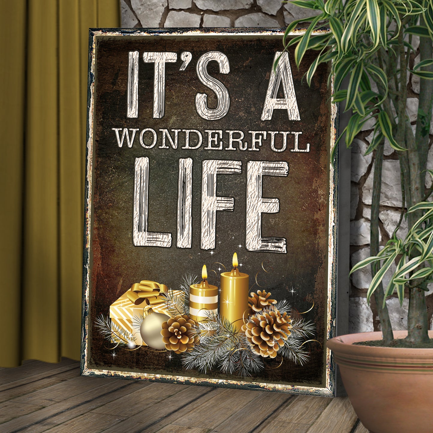 It's A Wonderful Life Sign III Style 2 - Image by Tailored Canvases