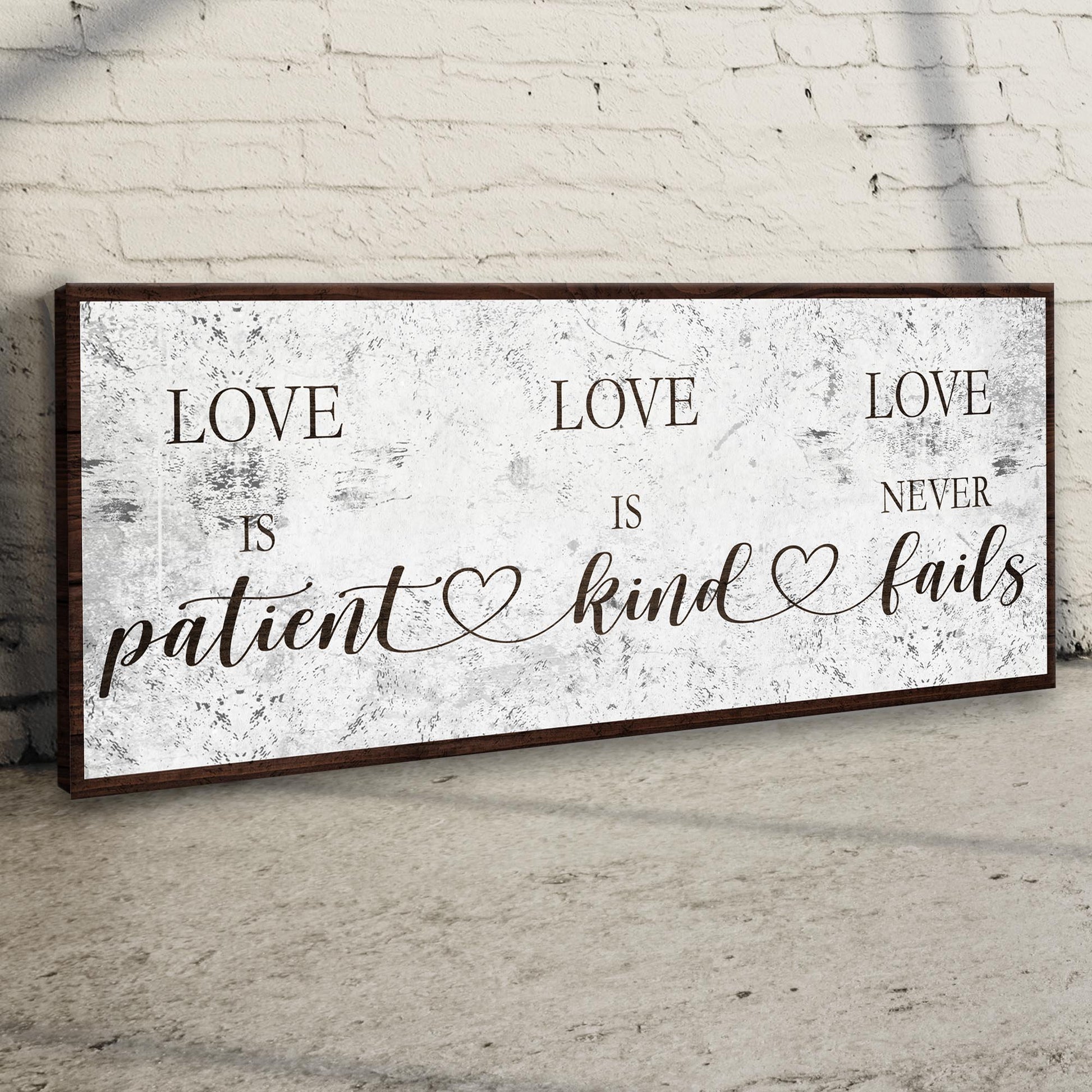 Love is Patient Sign Style 2 - Image by Tailored Canvases