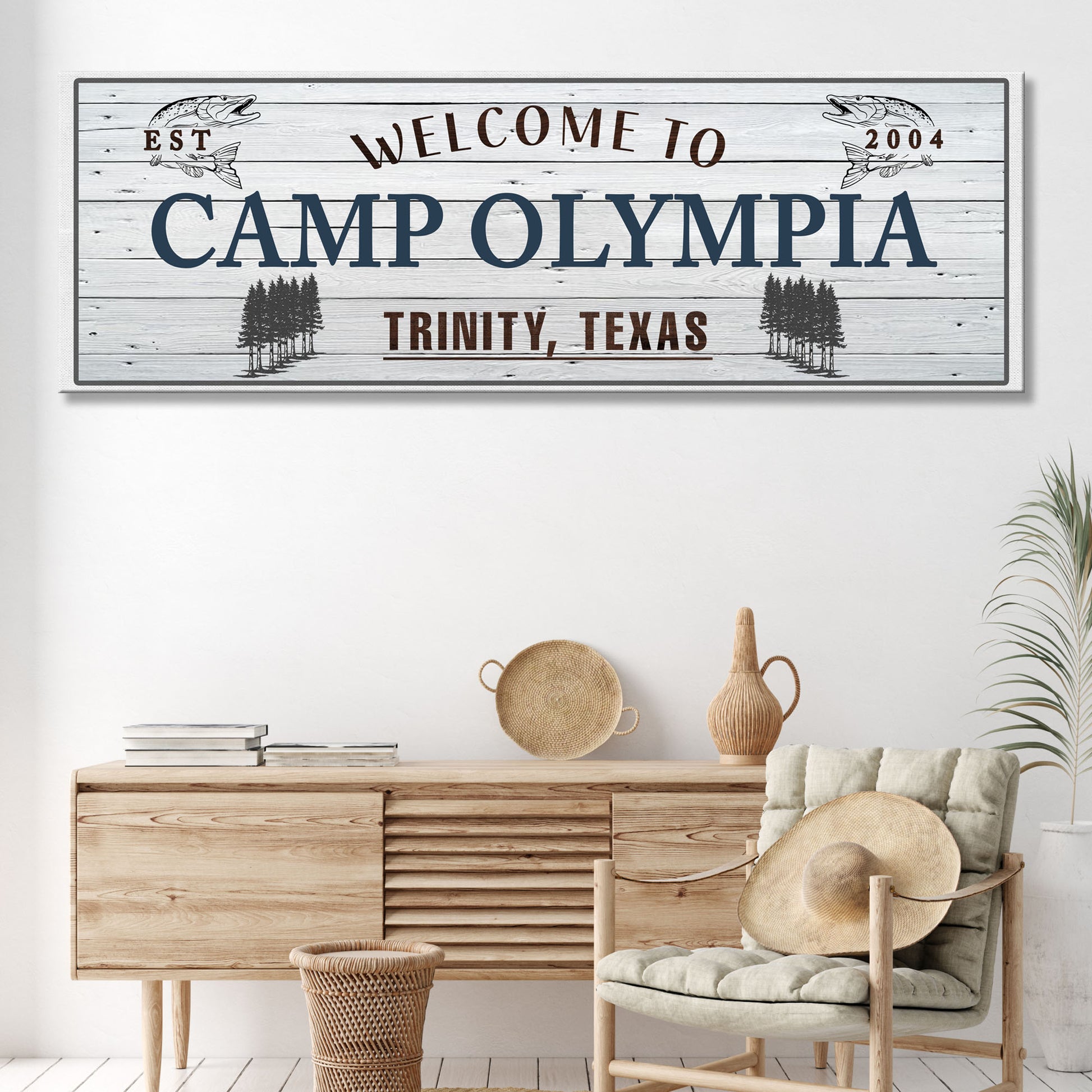 Welcome to Camp Sign Style 2 - Image by Tailored Canvases