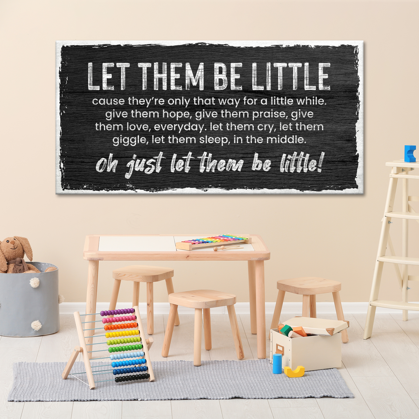 Let them be little Sign Style 3 - Image by Tailored Canvases