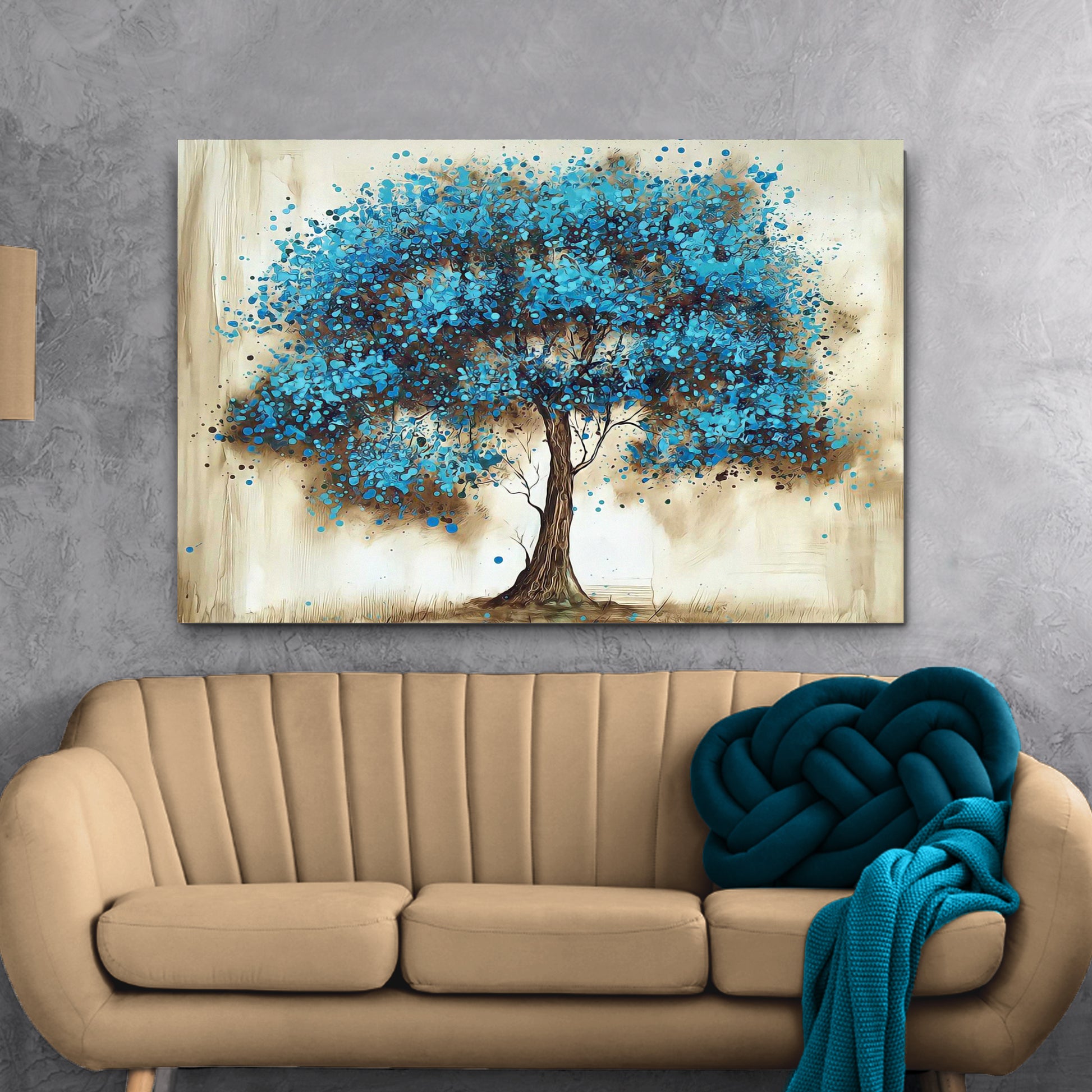 Blue Tree Canvas Wall Art Style 2 - Image by Tailored Canvases