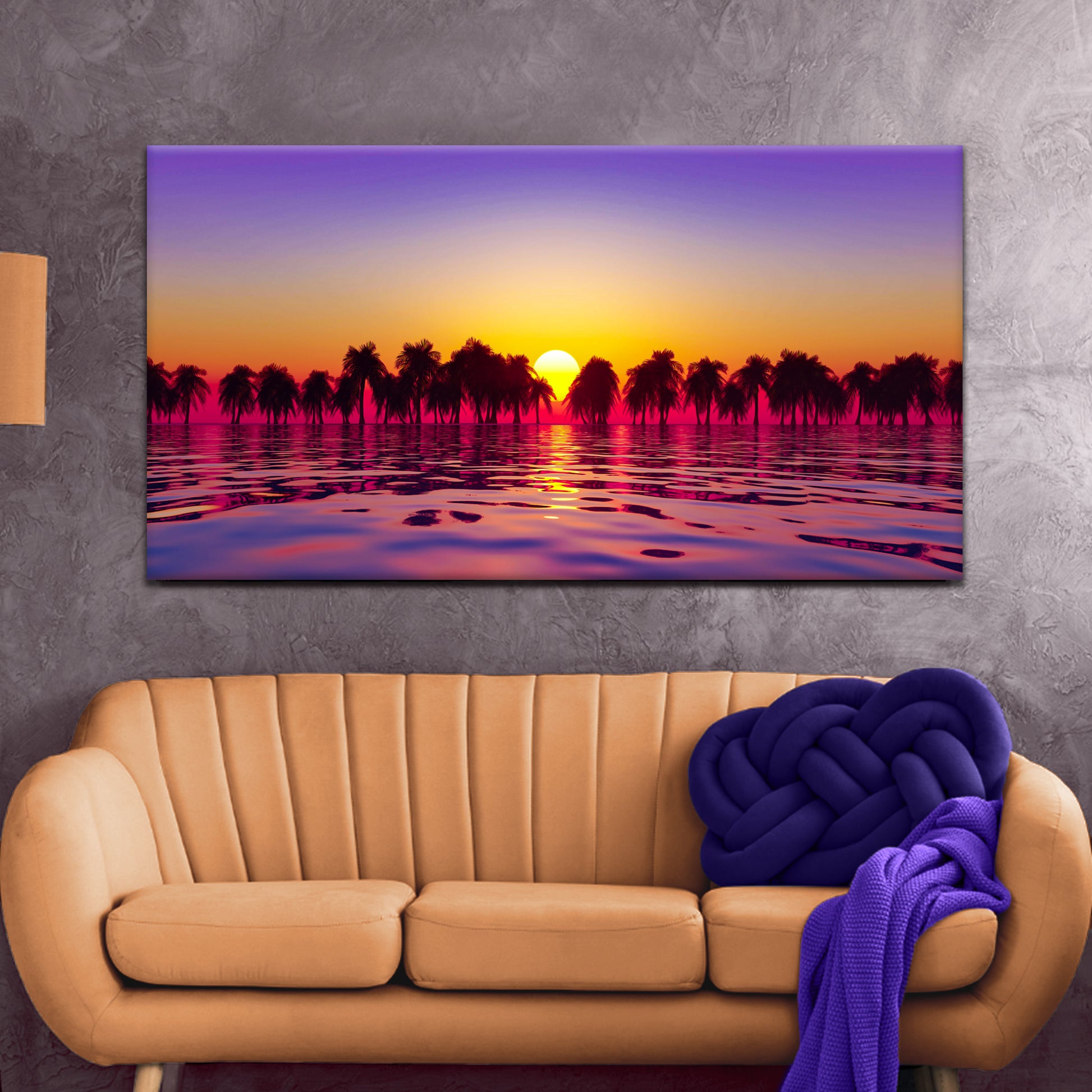 Tropical Sunset Canvas Wall Art Style 1 - Image by Tailored Canvases