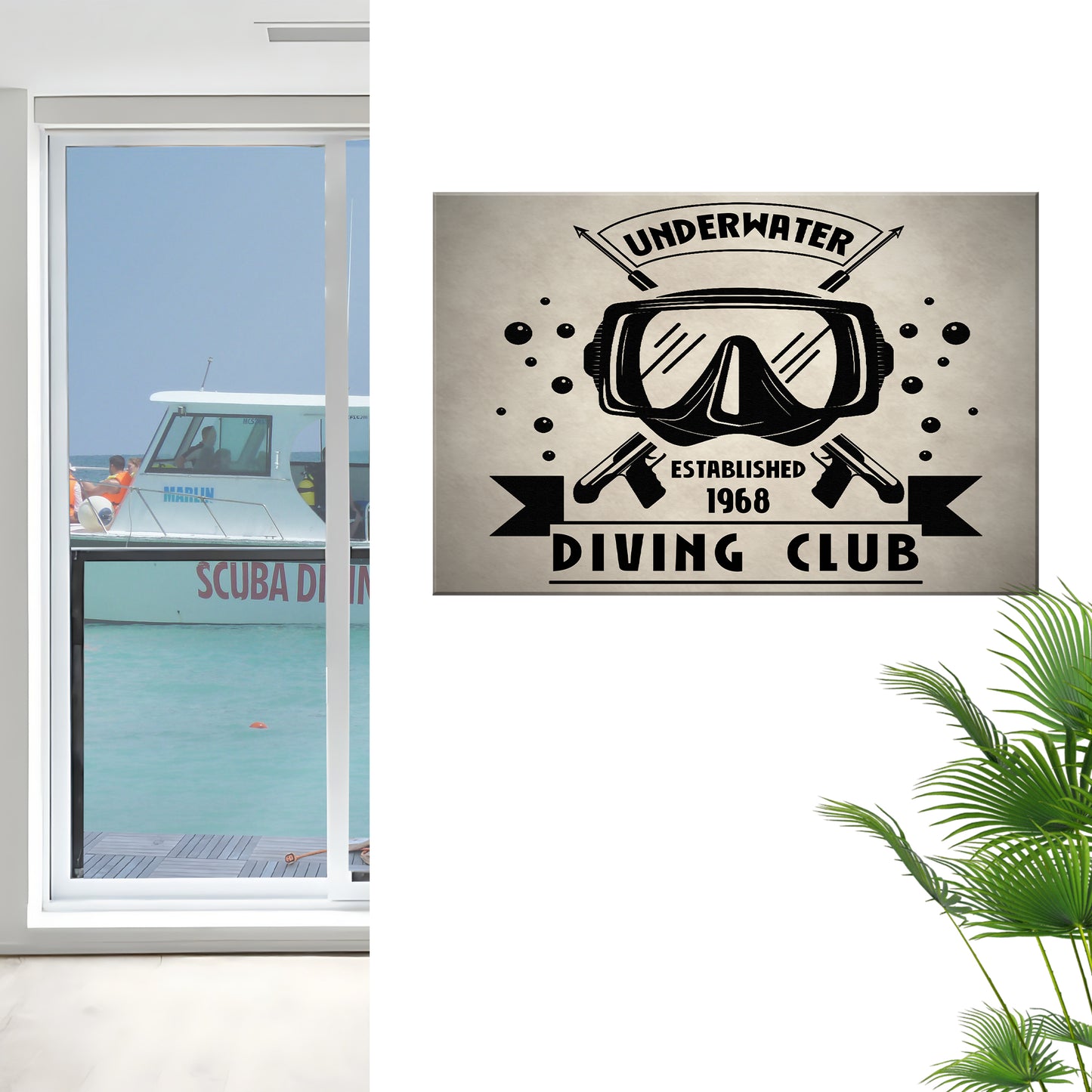 Scuba Diving Club Sign III | Customizable Canvas  - Image by Tailored Canvases