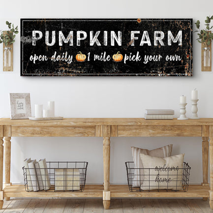 Pumpkin Farm Sign Style 1 - Image by Tailored Canvases