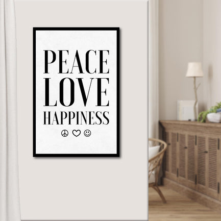 Peace Love Happiness Sign II - Image by Tailored Canvases