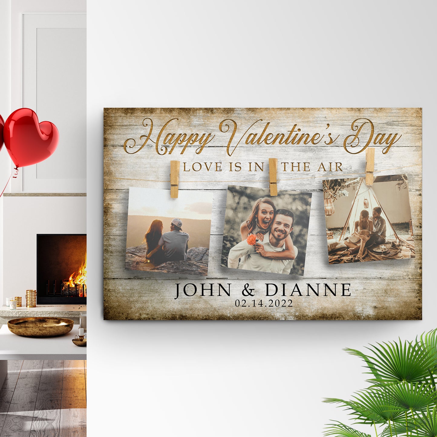 Love Is In The Air Rustic Sign Style 2 - Image by Tailored Canvases