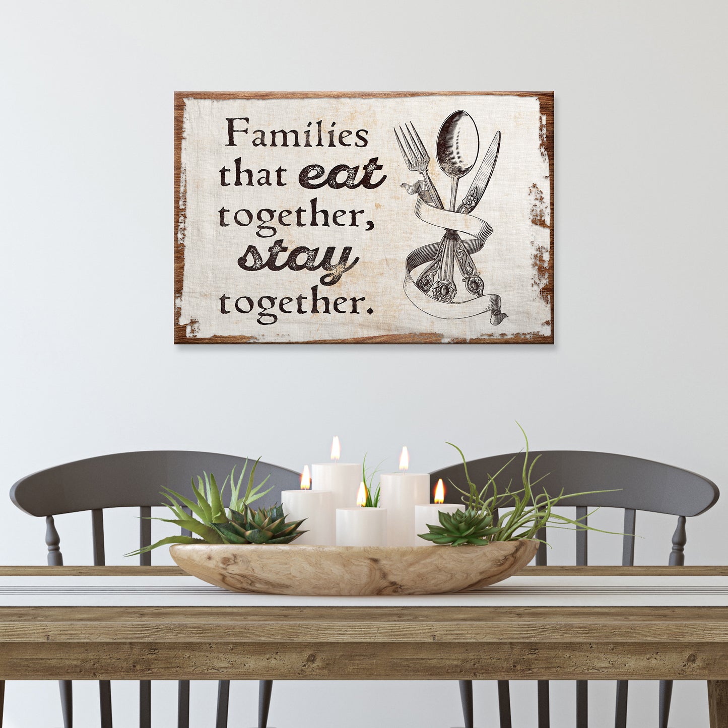 v\Families That Eat Together Sign Style 1 - Image by Tailored Canvases