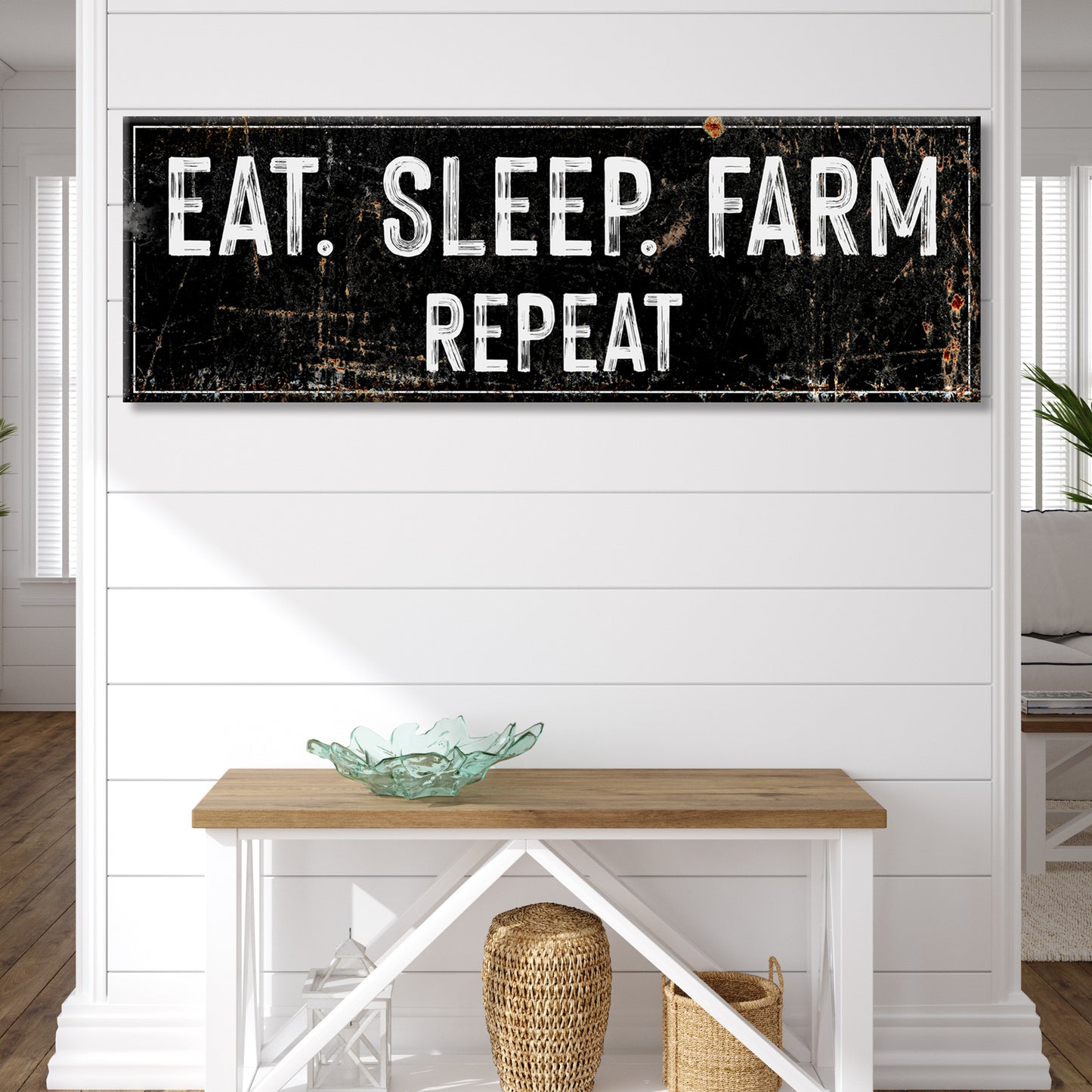 Eat Sleep Farm Repeat Sign Style 2 - Image by Tailored Canvases