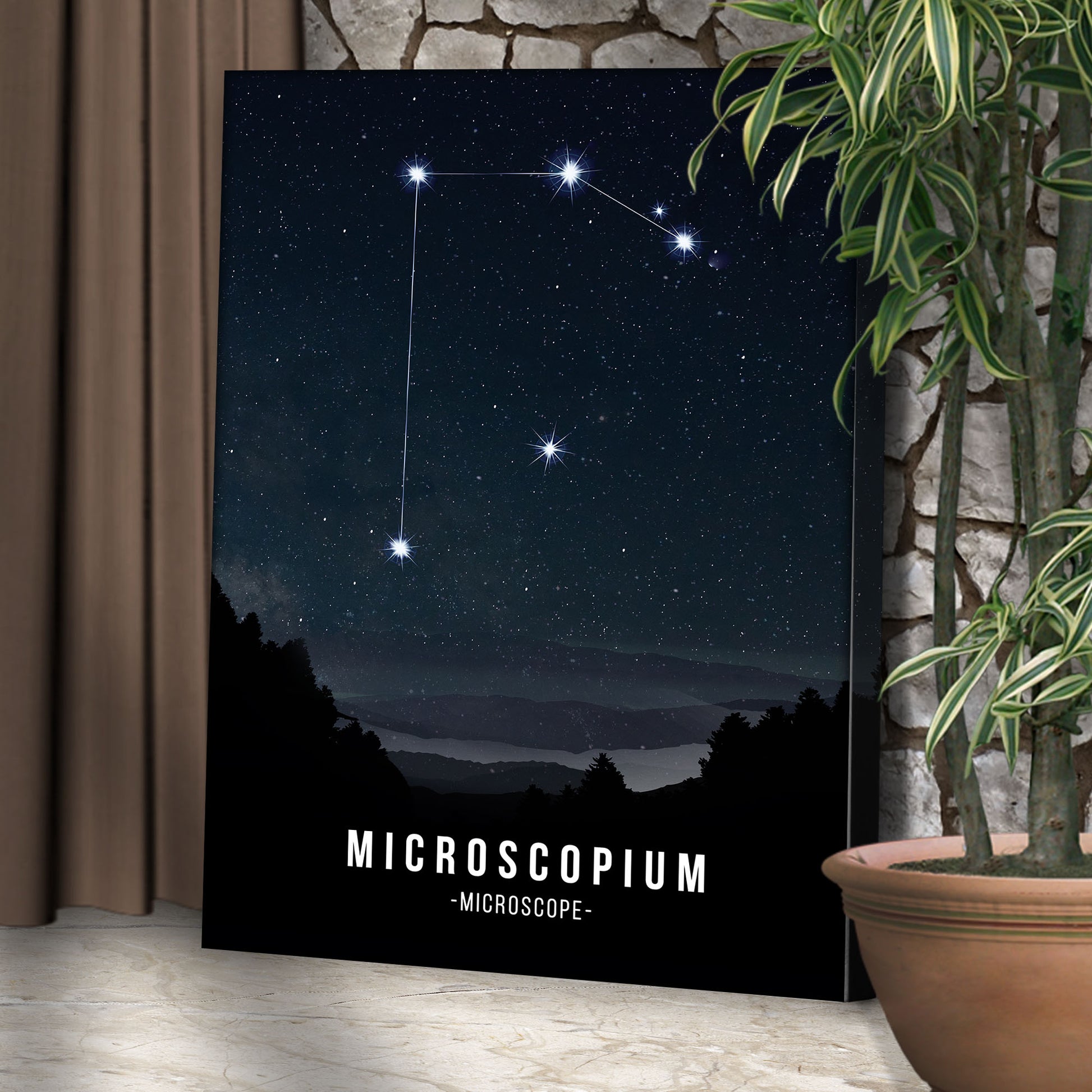 Microscopium Constellation Canvas Wall Art Style 2 - Image by Tailored Canvases