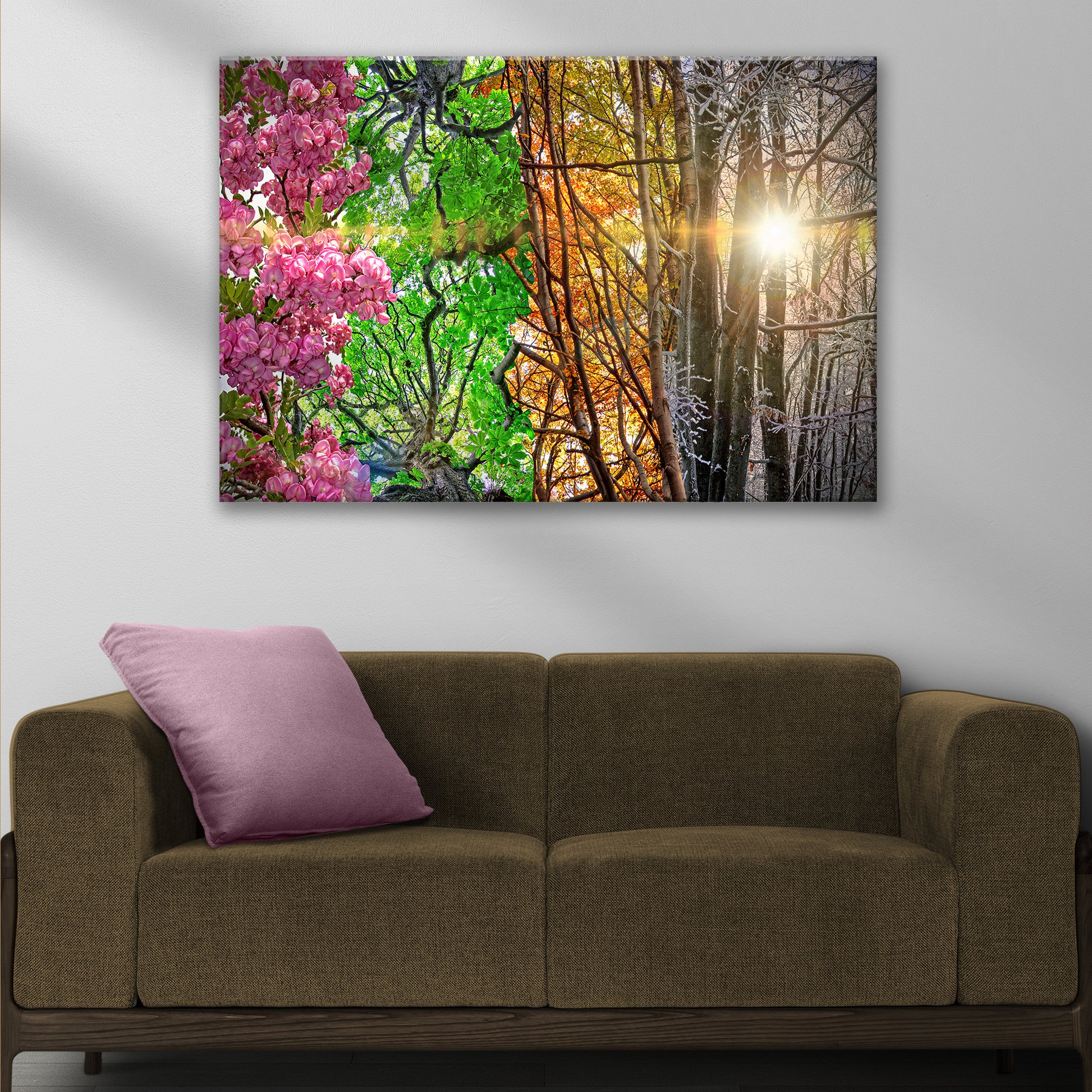 Trees Four Seasons Canvas Wall Art Style 2 - Image by Tailored Canvases