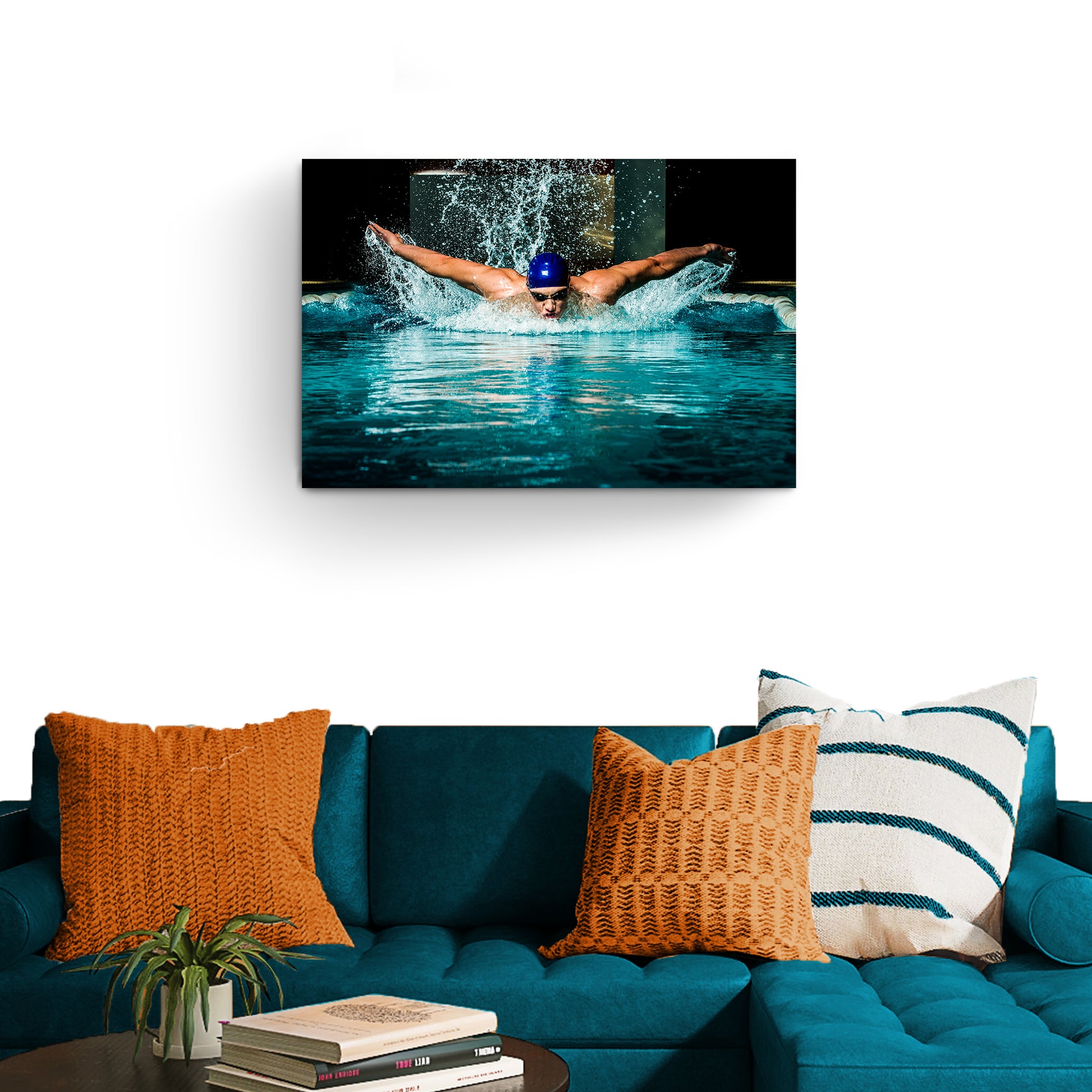 Swimming Butterfly Stroke Canvas Wall Art - Image by Tailored Canvases