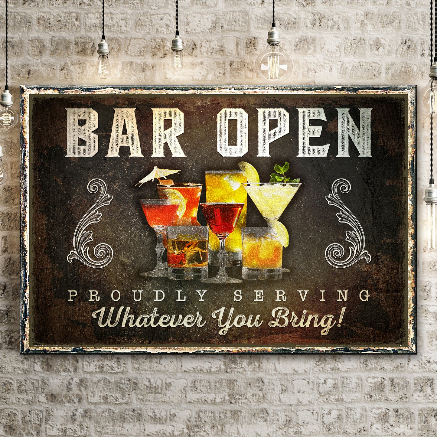 Bar Open Sign II Style 2 - Image by Tailored Canvases