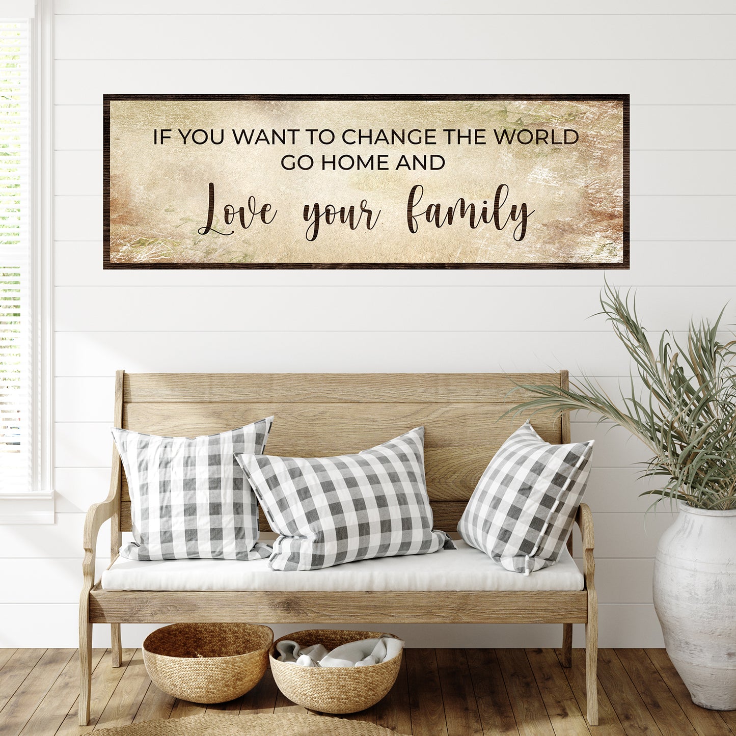 Go home and Love your Family Sign III Style 2 - Image by Tailored Canvases