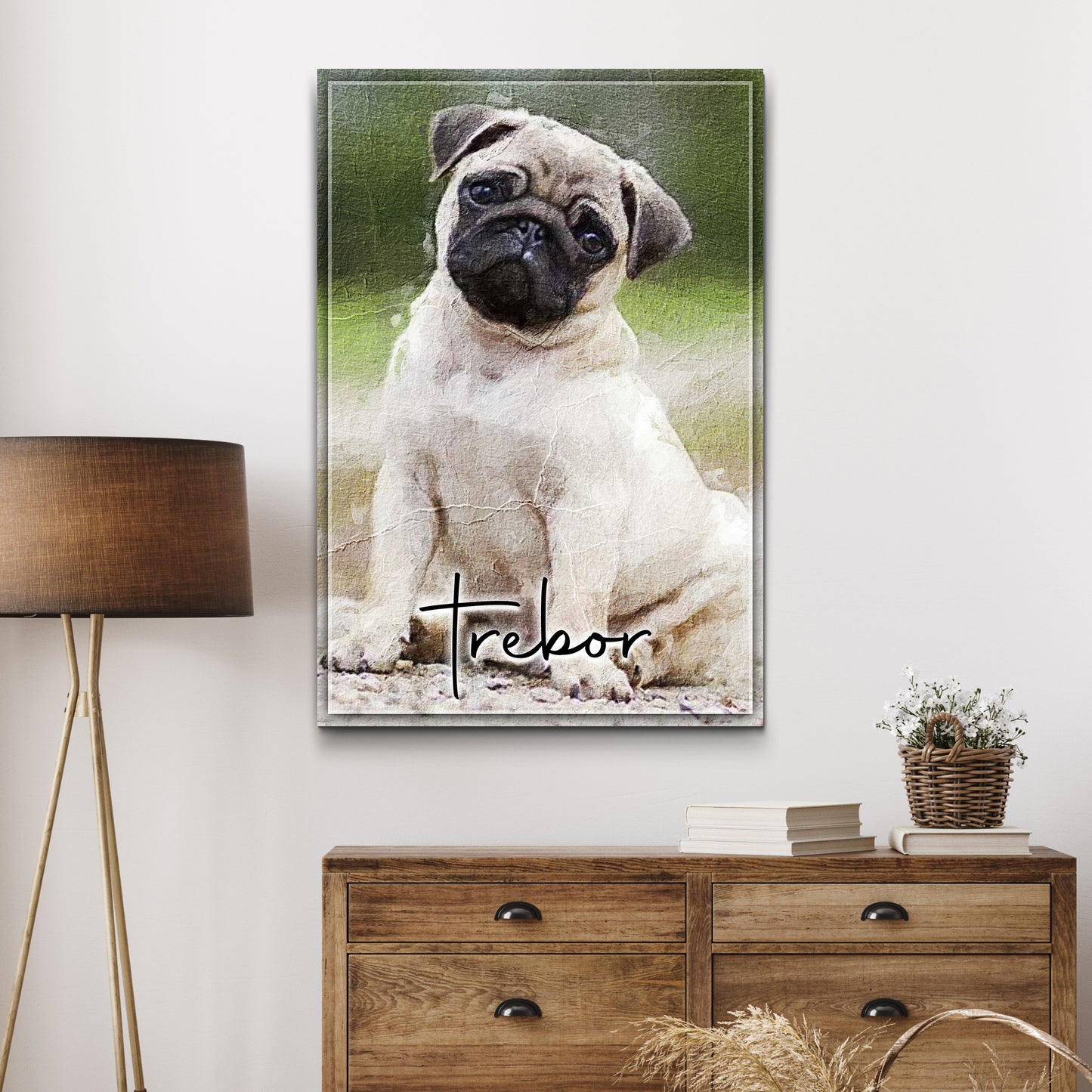 Pet Portrait Real Paint Effect Sign Style 2 - Image by Tailored Canvases