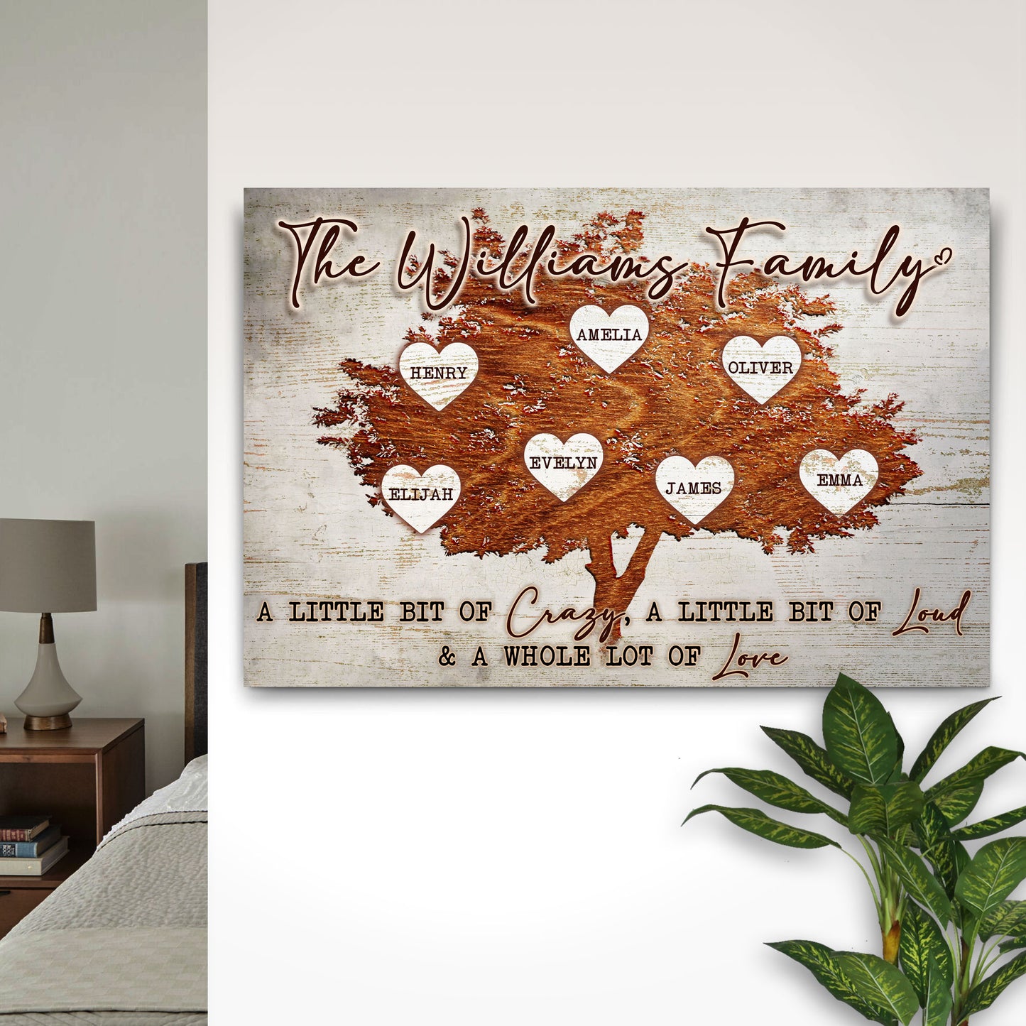 Family Tree Sign V | Customizable Canvas Style 1 - Image by Tailored Canvases