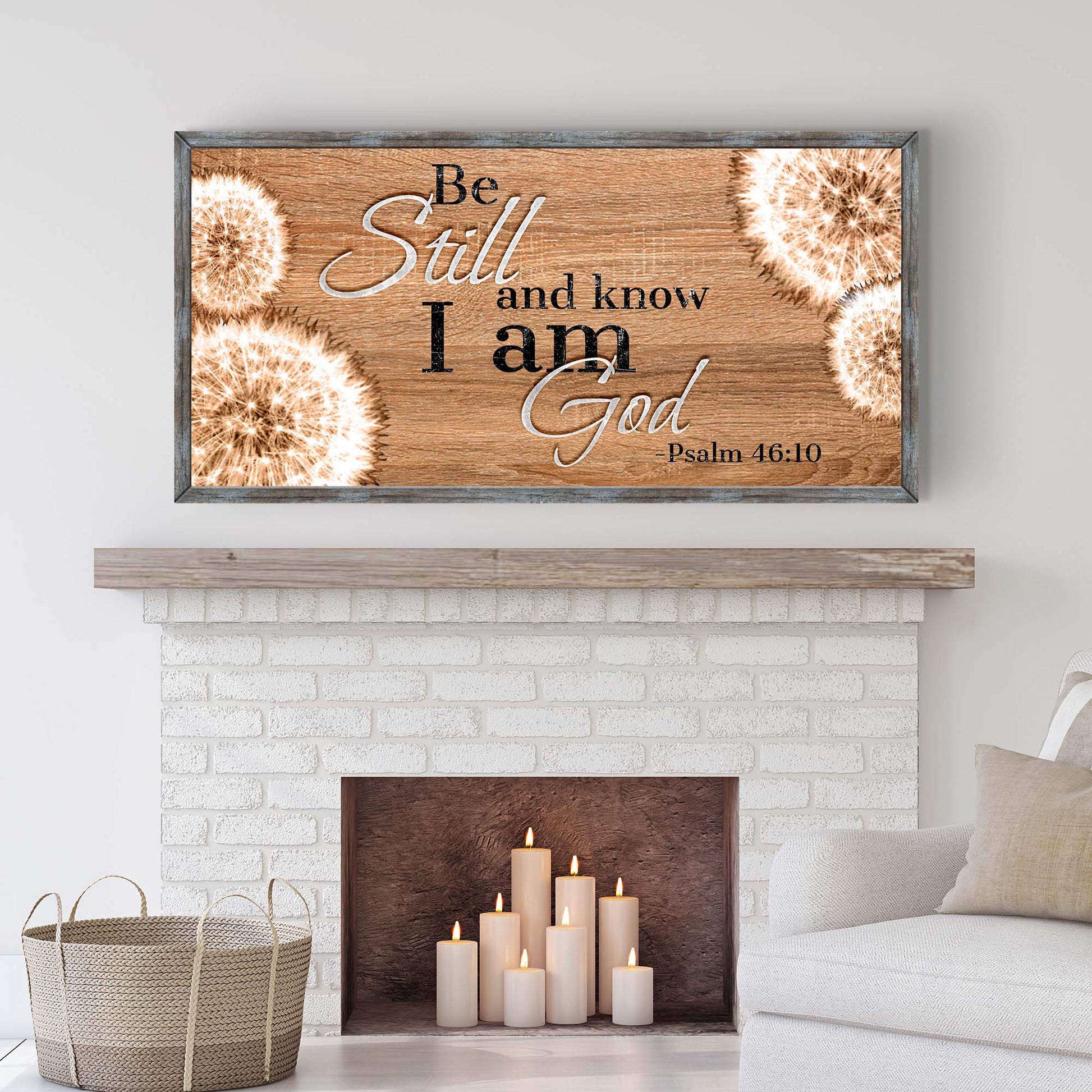 Psalm 46:10 - Be Still And Know That I Am God Sign Style 2 - Image by Tailored Canvases