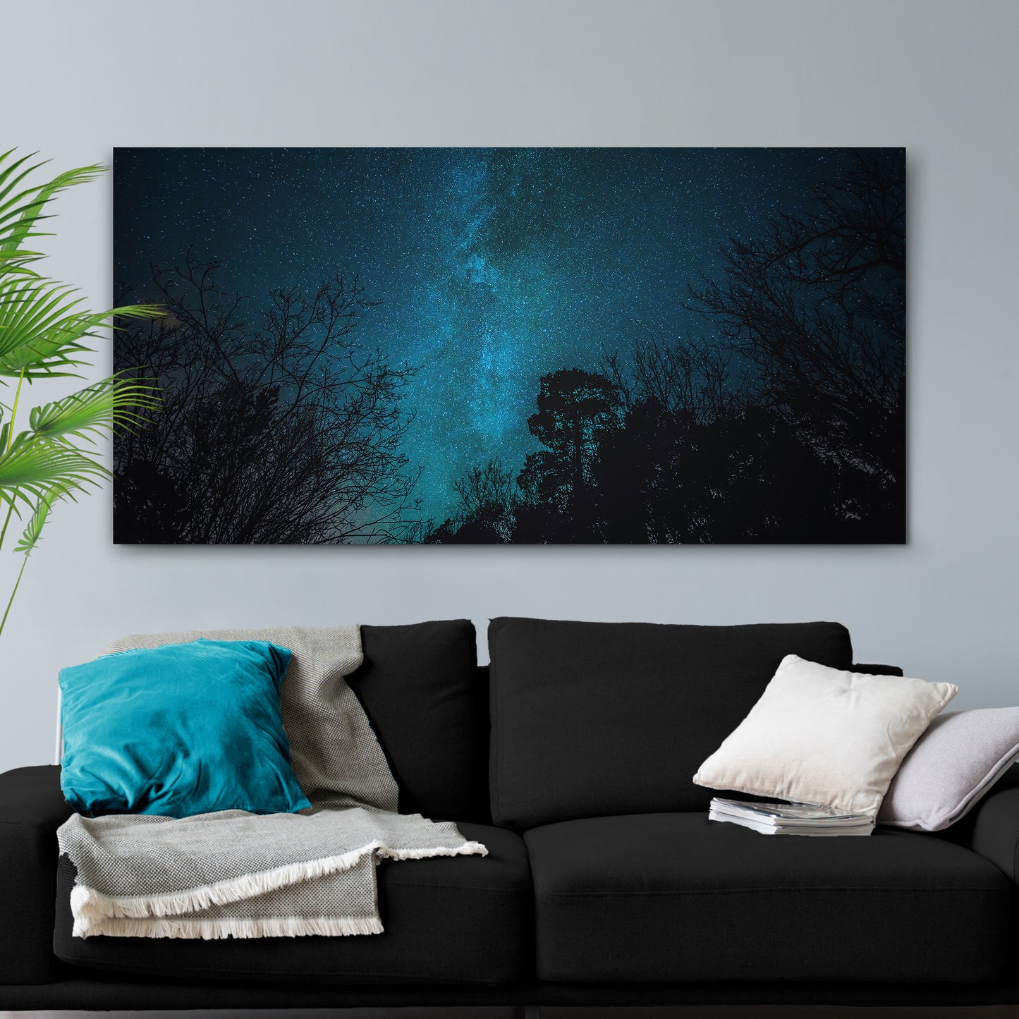 Milky Way Above The Forest Canvas Wall Art Style 2 - Image by Tailored Canvases