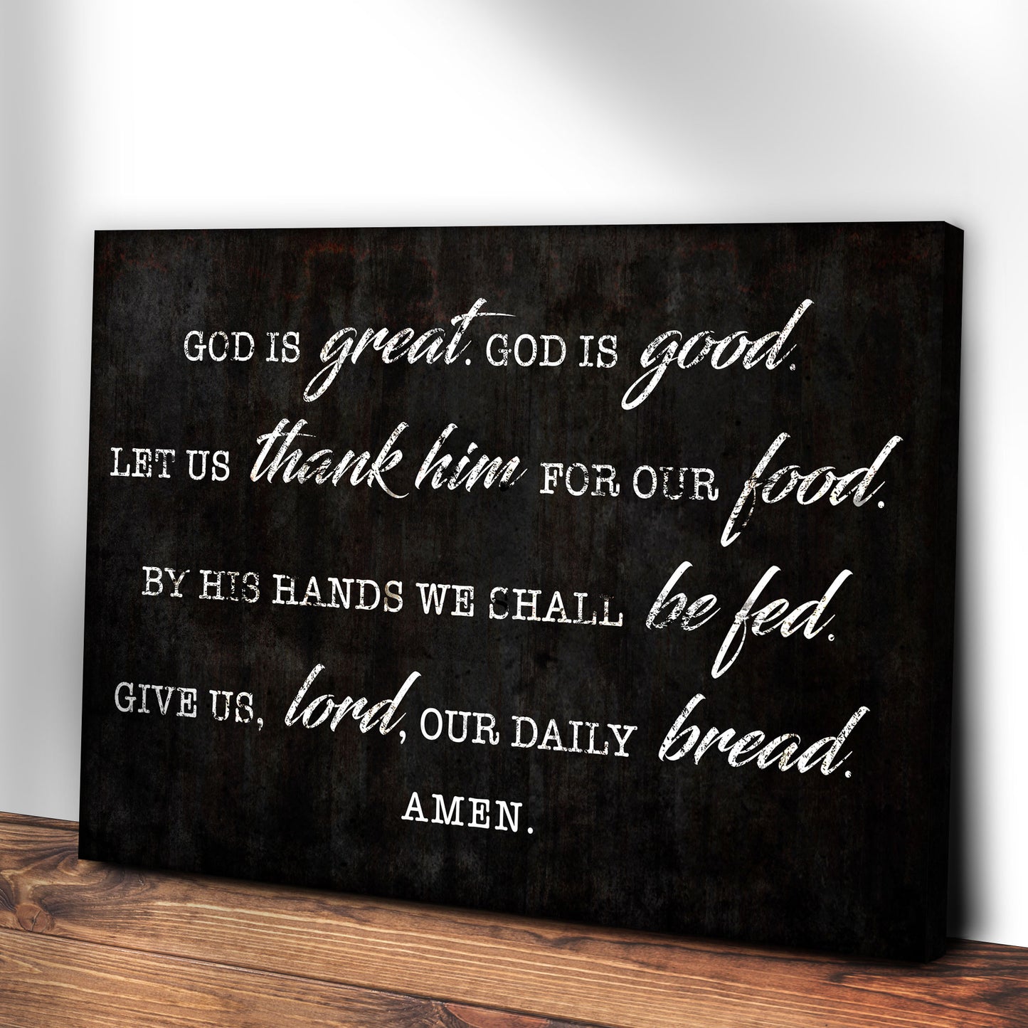 God Is Great God Is Good Prayer Sign III Style 2 - Image by Tailored Canvases
