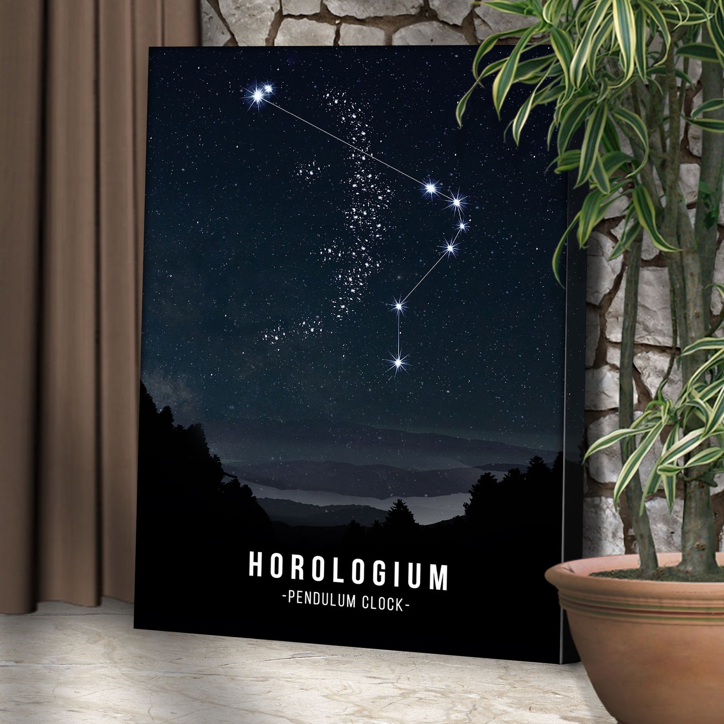 Horologium Constellation Canvas Wall Art Style 2 - Image by Tailored Canvases