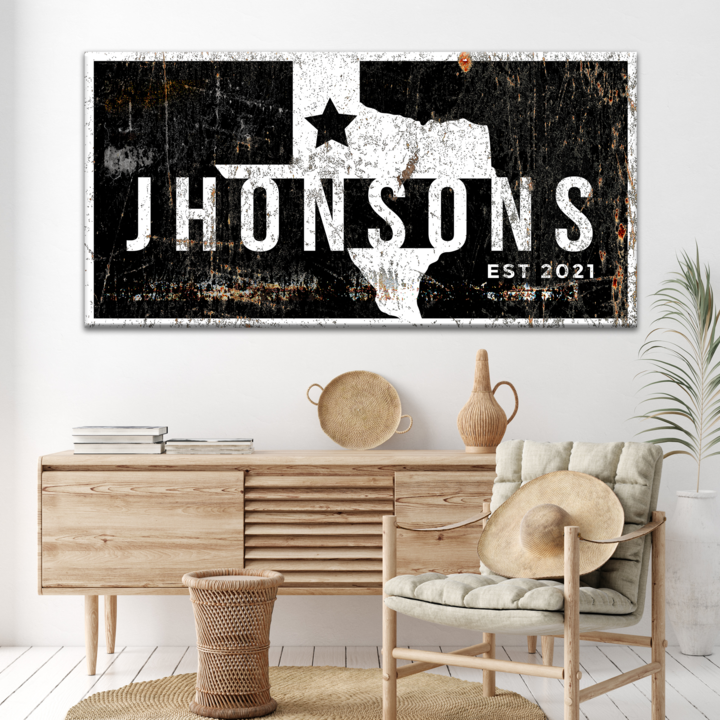 Texas Name Sign Style 2 - Image by Tailored Canvases