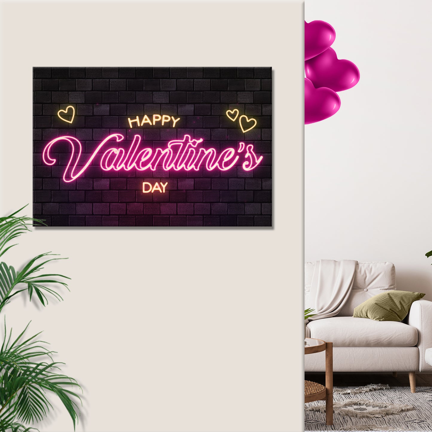 Neon Valentine's Day Sign Style 1 - Image by Tailored Canvases